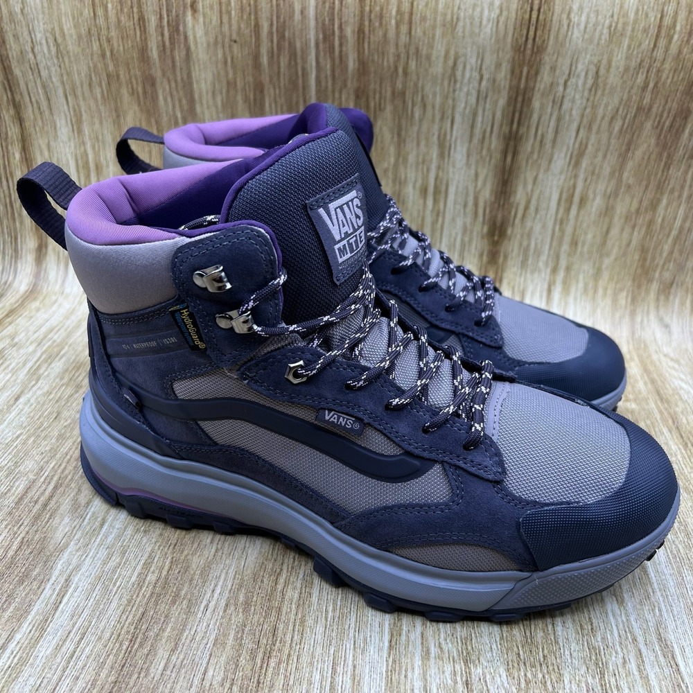 Vans MTE Crestline Dark Grey Purple Men's Size 9.5 Shoes Sneakers Waterproof NEW